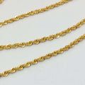 18K Solid Gold Rope Chain Necklace P53538