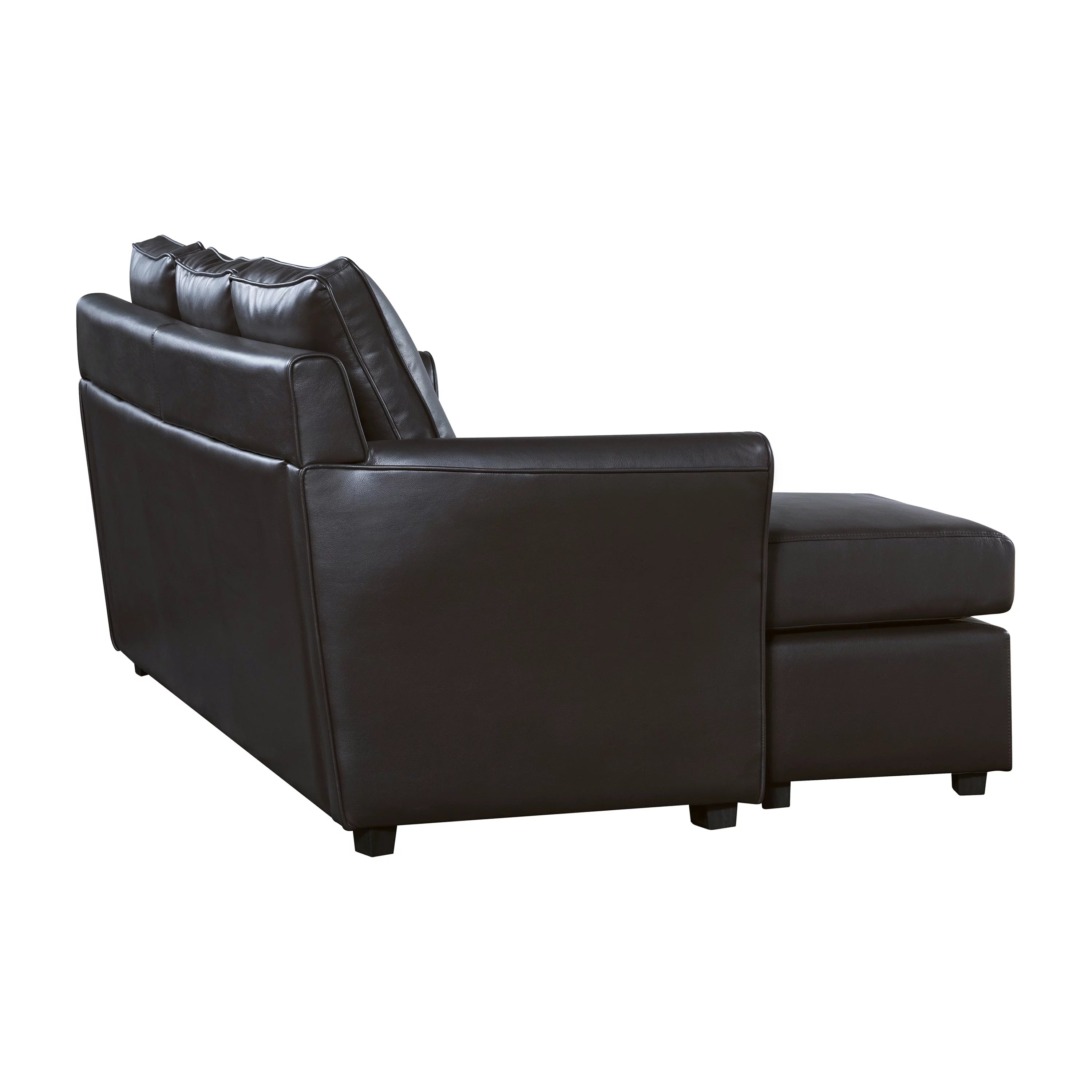 Dark Gray Faux Leather Sectional Sofa P254