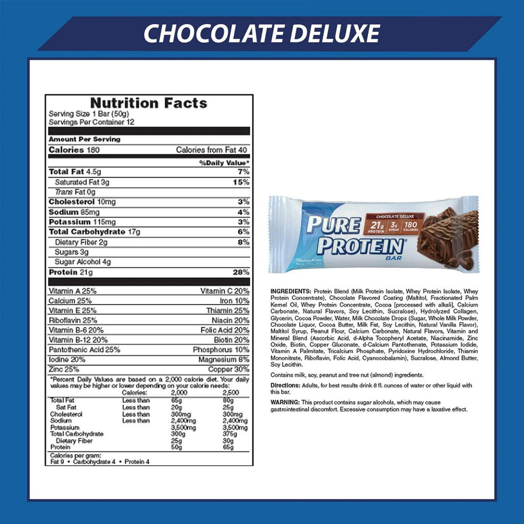 Chocolate Deluxe Protein Bars, 1.76 oz, 12 Count U962989