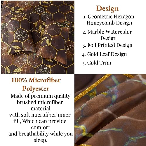 Geometric Black Queen Comforter Set 7 Pieces H169