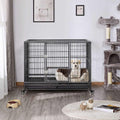 Dog Crate with Wheels and Litter Pans Q628