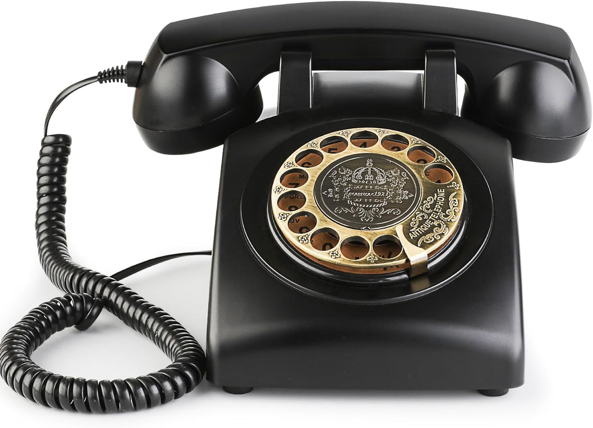 Retro Rotary Landline Phones with Mechanical Ringer Vintage Corded Phones I33349