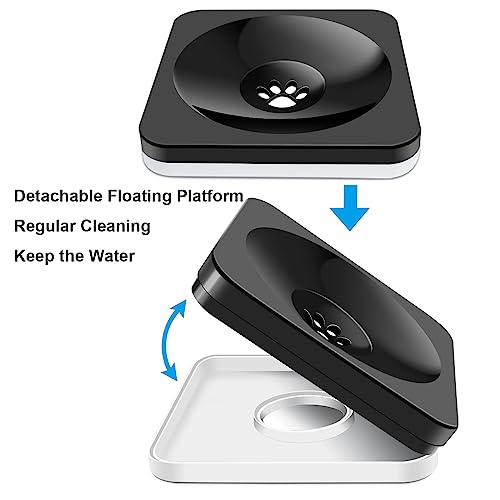 2-in-1 Elevated Slow Feeder Dog Bowls with Non-Skid Silicone Mat Z82523
