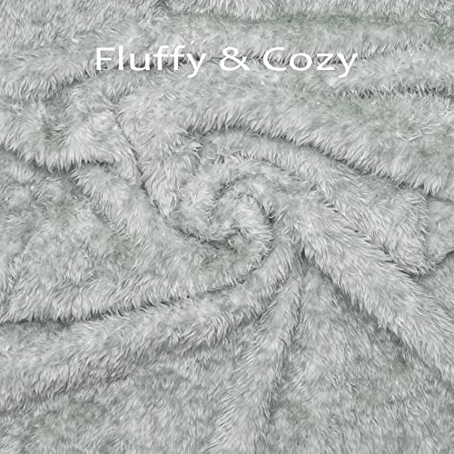 Gray 24x29 Inch Fluffy Fleece Dog Blanket T56372