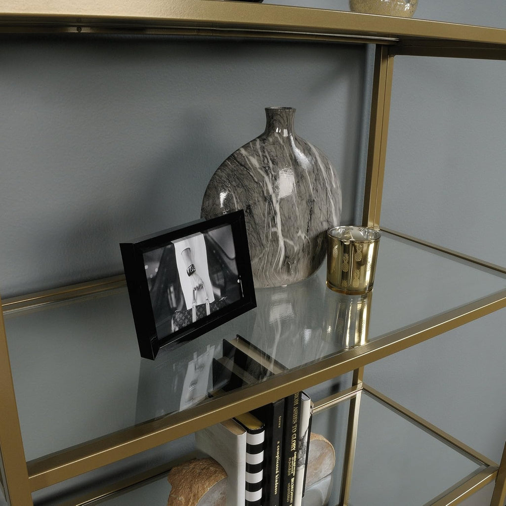 Satin Gold Bookcase O33244