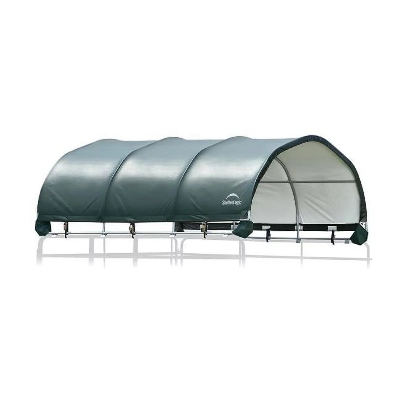 Green Powder Coated Corral Shelter L6784