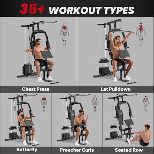 99Lbs Weight Stack Home Gym System Z67161