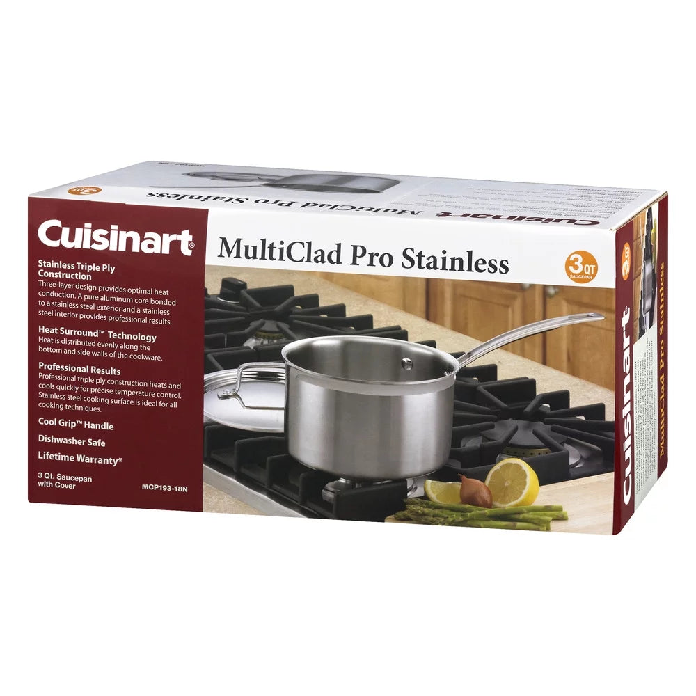 Triple Ply Stainless 3-Quart Saucepan G416294