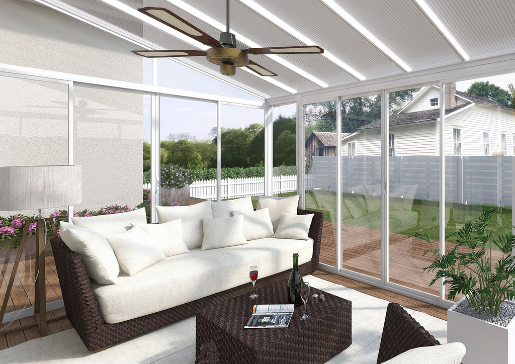 White 10x14 Enclosed Patio Cover Polycarbonate Shelter M109