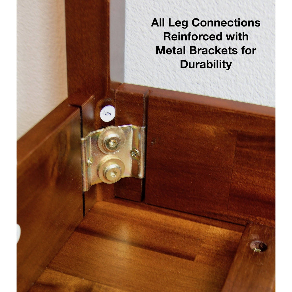Solid Acacia 1-Drawer End Table - Mahogany V5178