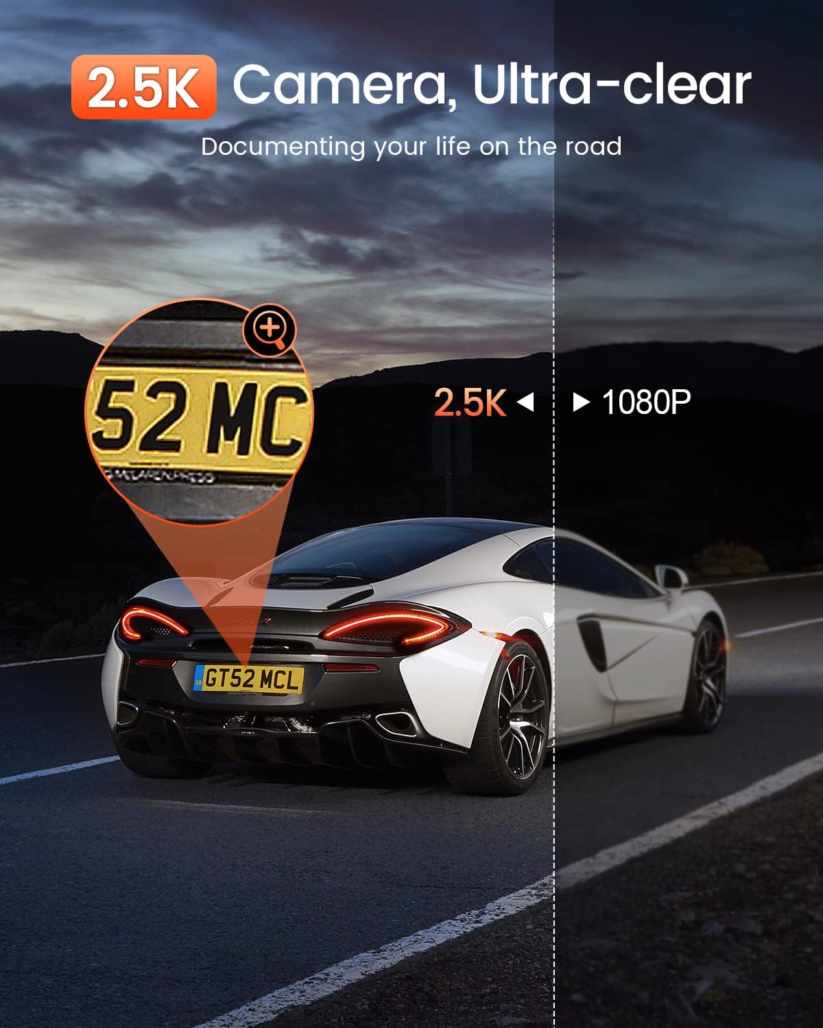 2.5K Car Dash Cam with Night Vision D225
