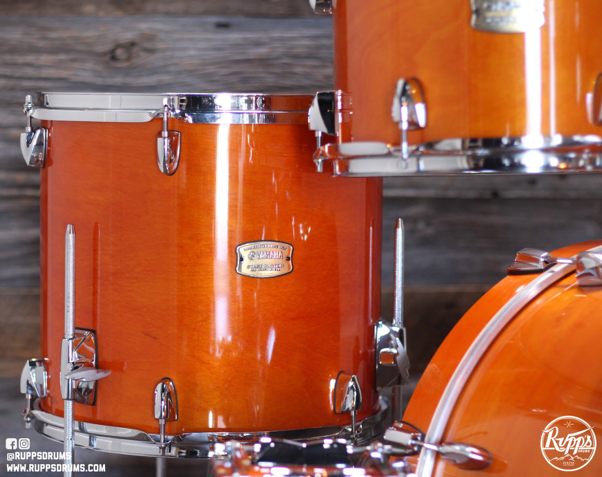 5-Piece Birch Shell Pack with 20x22 Bass Drum Honey Amber G514