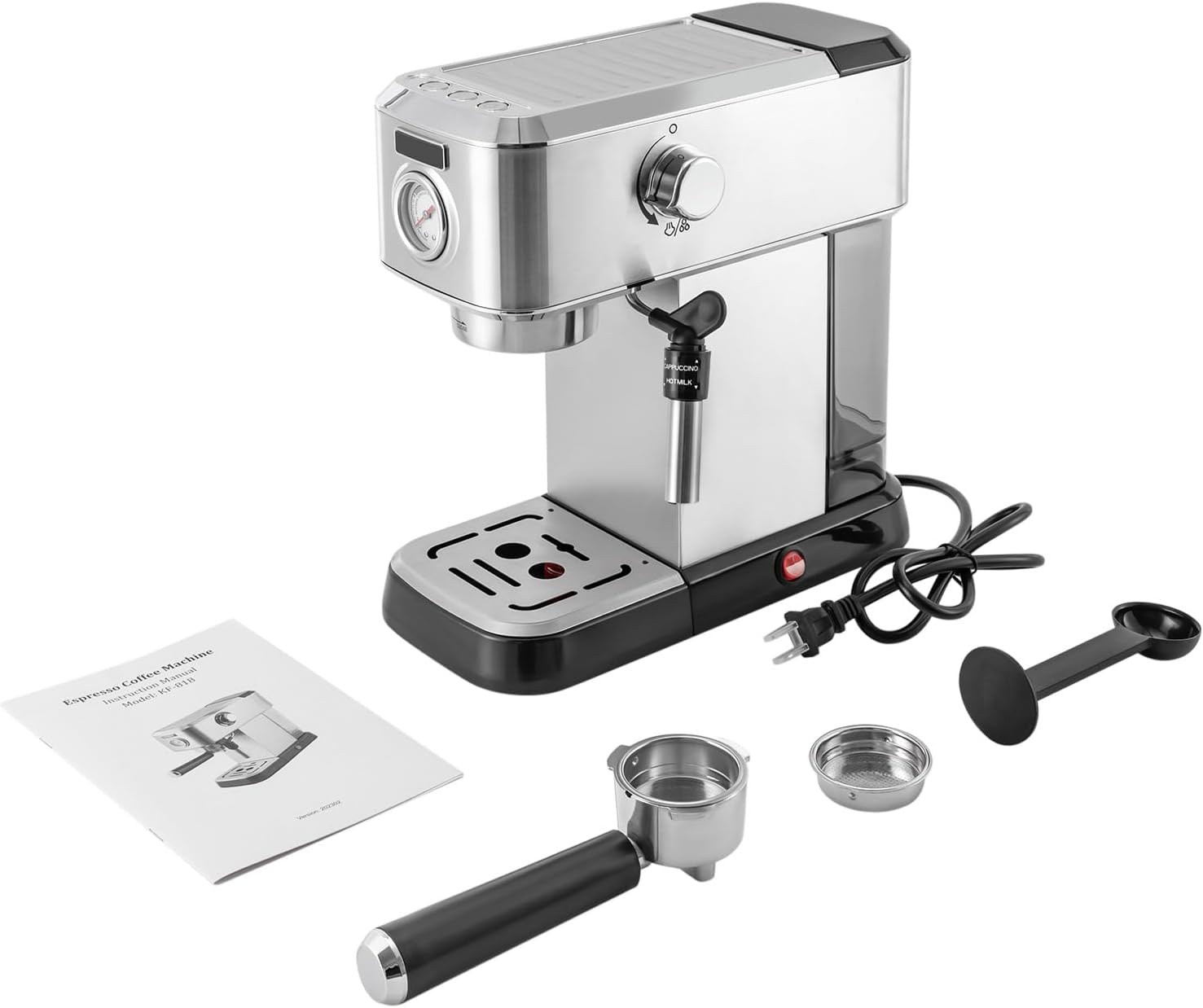 15 Bar Espresso Machine with Milk Frother Steamer H42168