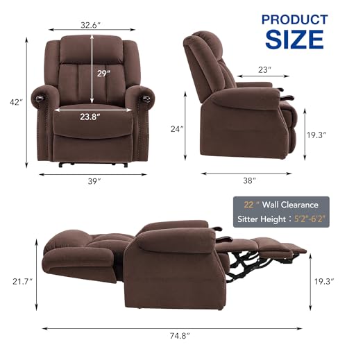 Grey Power Lift Recliner with Massage and Heat G101
