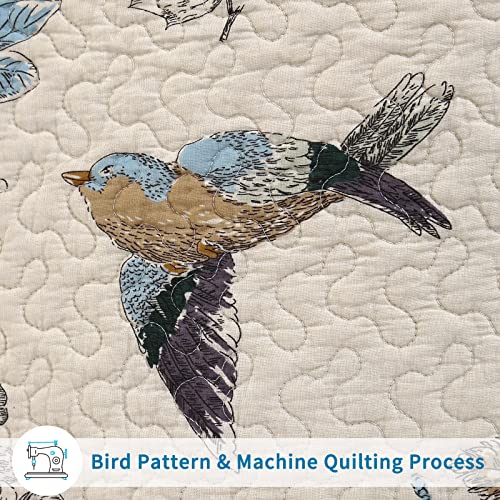 3 Piece Queen Cotton Quilt Set with Pillowcases O370933