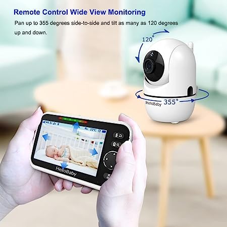5'' Screen Video Baby Monitor with 30-Hour Battery and Night Vision I4163
