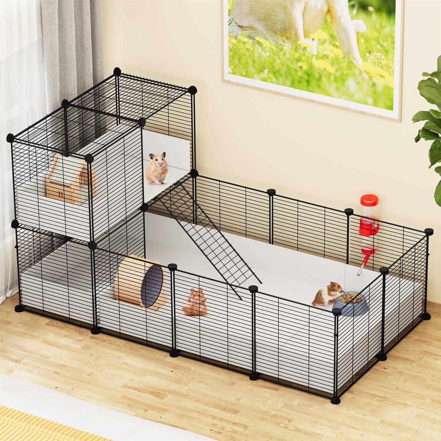 Guinea Pig Cage with Waterproof Plastic Liner H5722