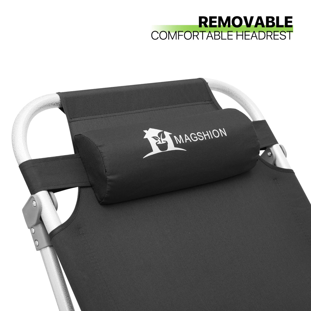 Black Portable Folding Camping Cot with Carry Bag O2111