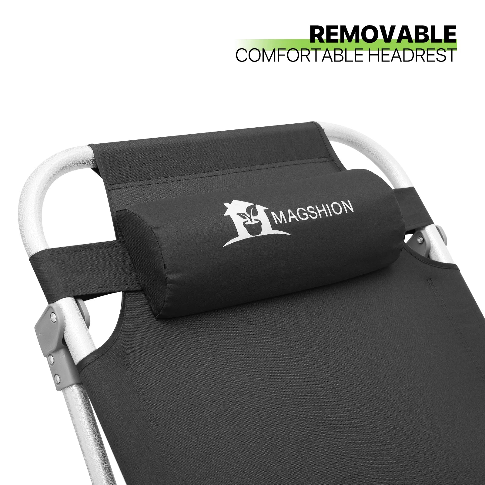 Black Portable Folding Camping Cot with Carry Bag O2111