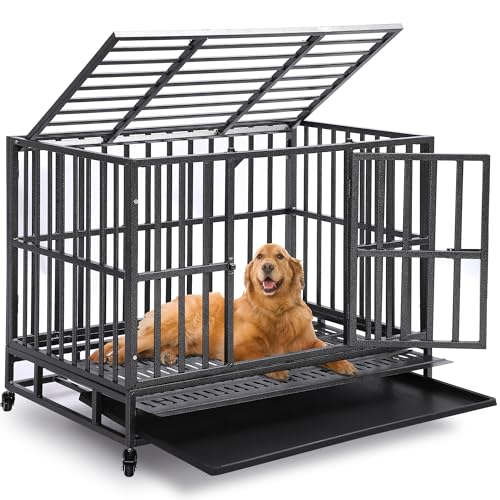 38 inch Folding Dog Crate with Removable Tray P660