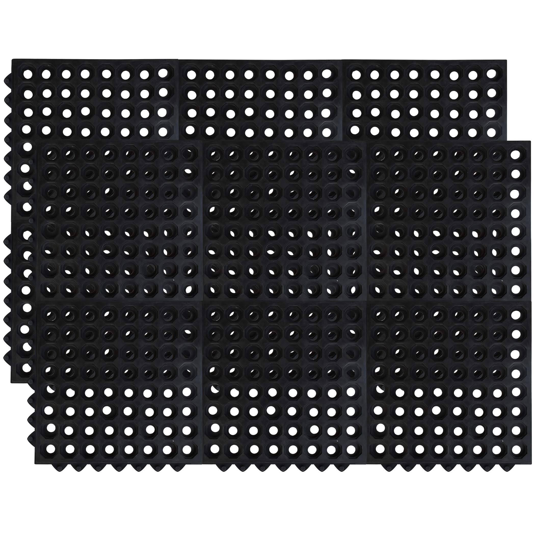 12 Tiles Interlocking Rubber Mat Tiles V6793