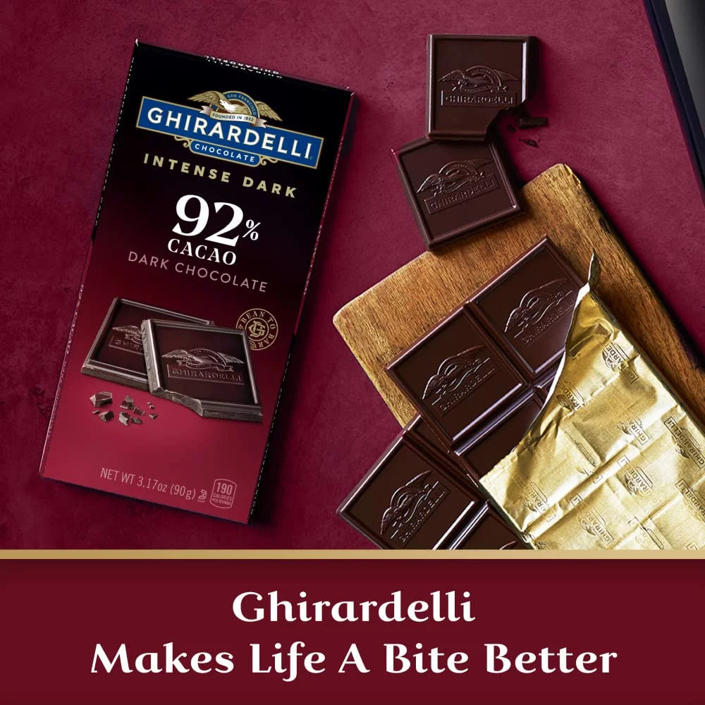 92% Cacao Dark Chocolate Bar, 3.17 Oz (Pack Of 12) Y1051