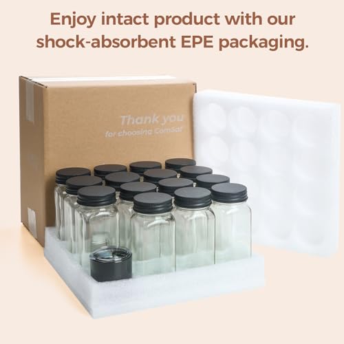 24Pcs 4oz Glass Spice Jars with Metal Lids R720339