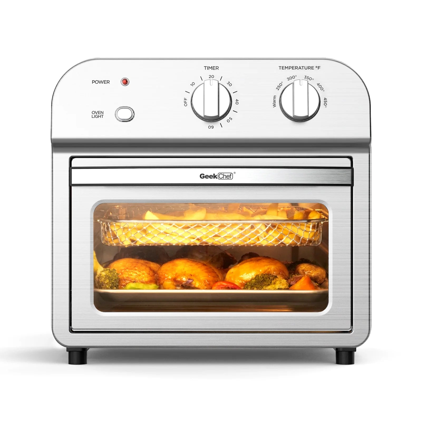 11Qt 1500W Stainless Steel Air Fryer Oven C77391
