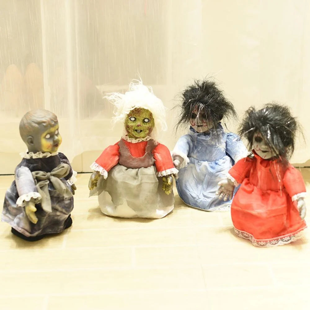 Scary Little Precious Doll with Sound Halloween Decoration X6541