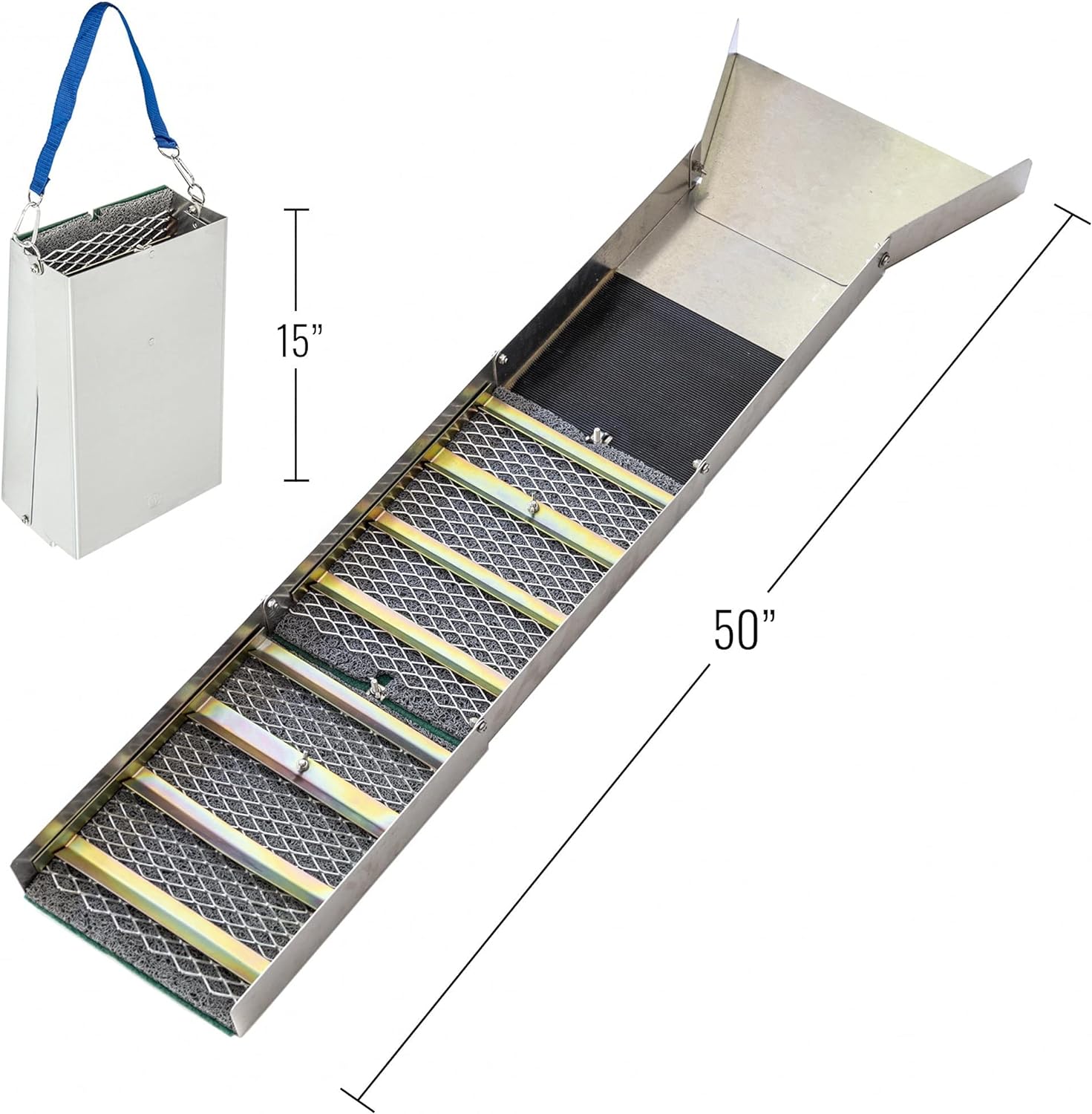 15pc Aluminum Sluice Box Gold Panning Classifier Set K4928
