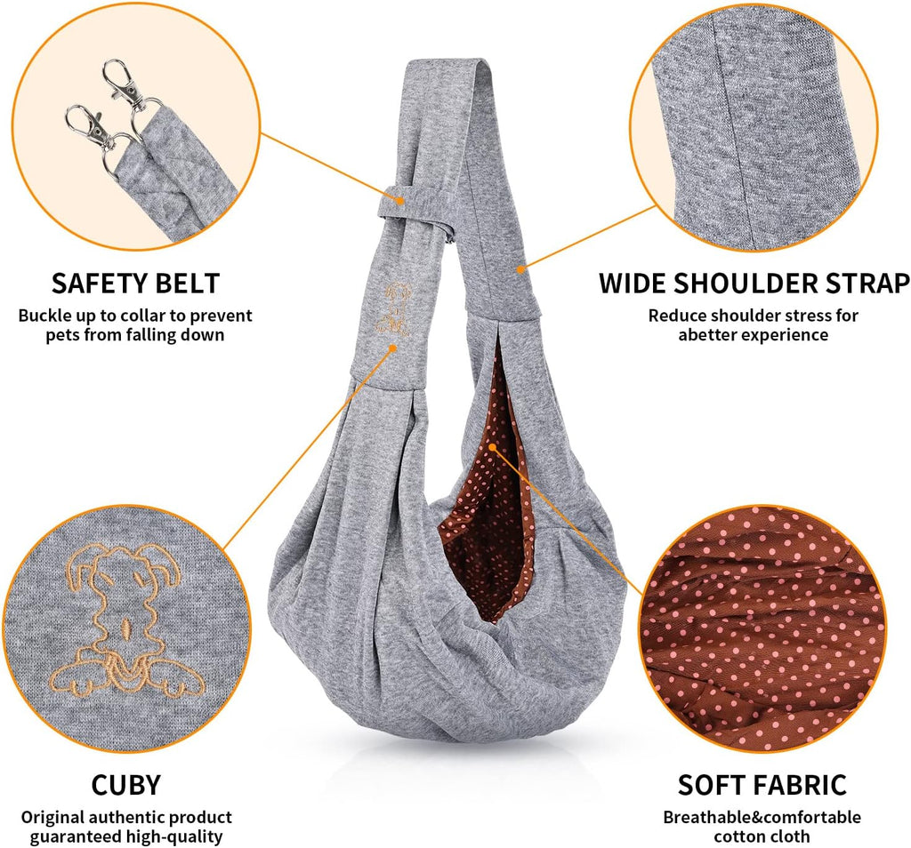 Pink Soft Fabric Dog Sling Carrier Y726403