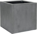 Grey Square Fiberstone Planter, Extra Large, 24 Inch Tall G698703