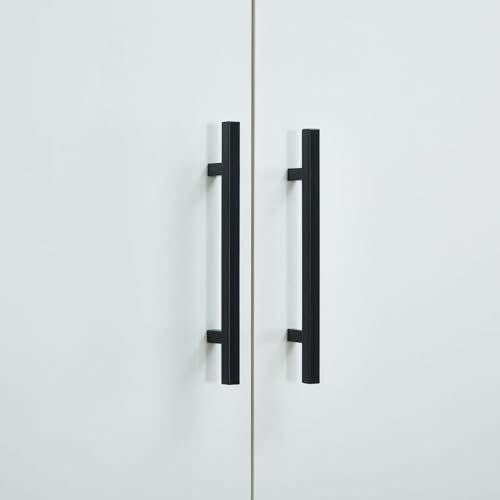 White 4 Door Wood Armoire Wardrobe with 2 Hanging Rods and 2 Drawers H6894