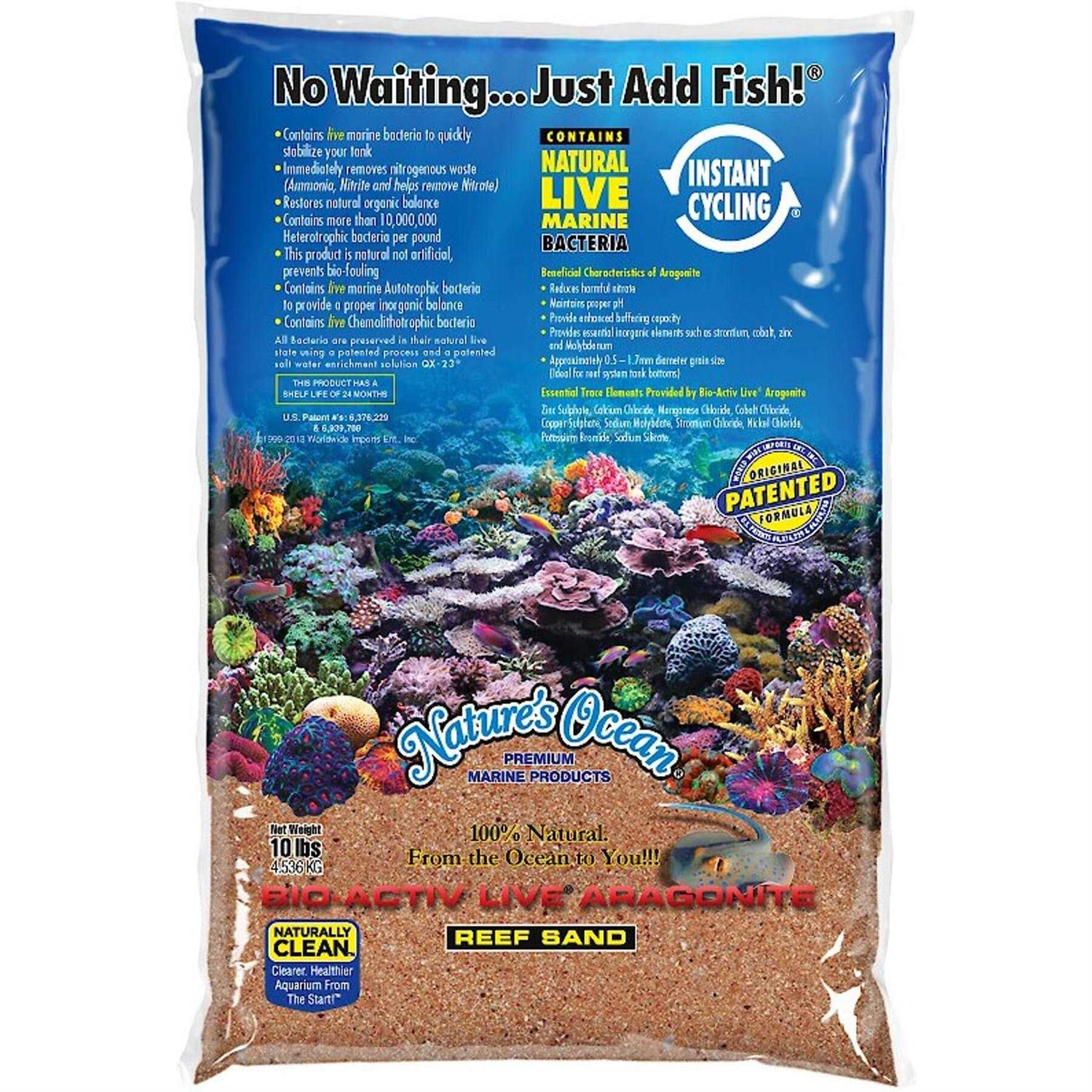 Bio-Activ Live Aragonite Saltwater Aquarium Sand W831