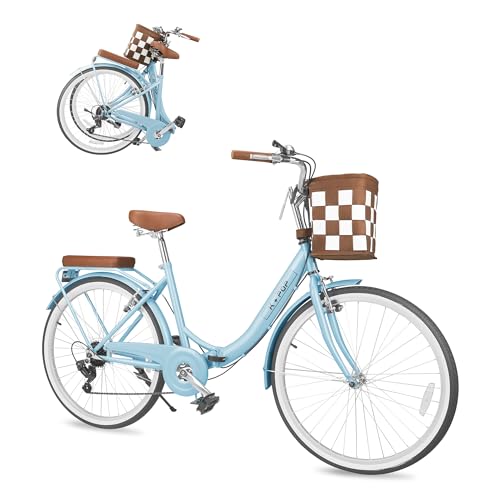 26-Inch 7-Speed Women's Bike with Front Basket Y930