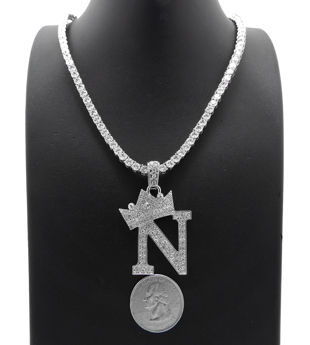 Silver Ice CZ Tennis Chain Necklace B967071