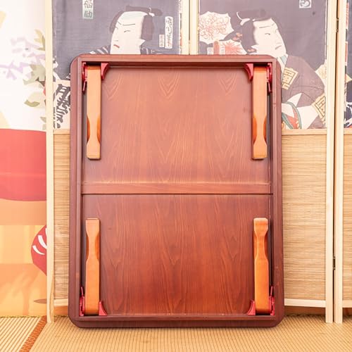 Folding Square Solid Wood Coffee Table (60cm) F2308