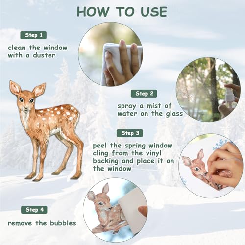 94 Pcs Christmas Tree & Reindeer Window Stickers T410