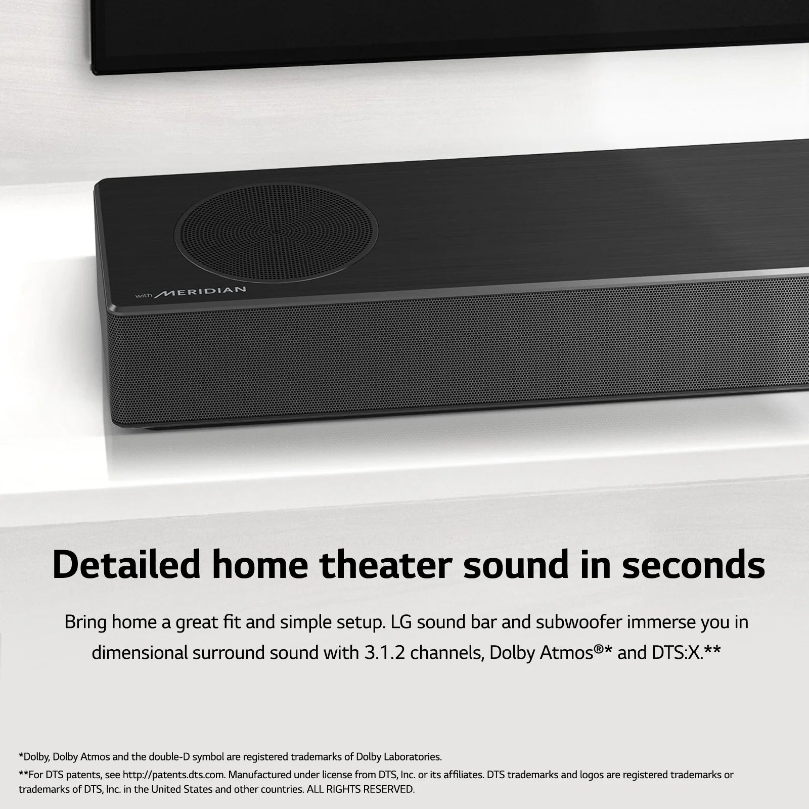 3.1.2 Channel High Res Audio Soundbar with Dolby Atmos R8505