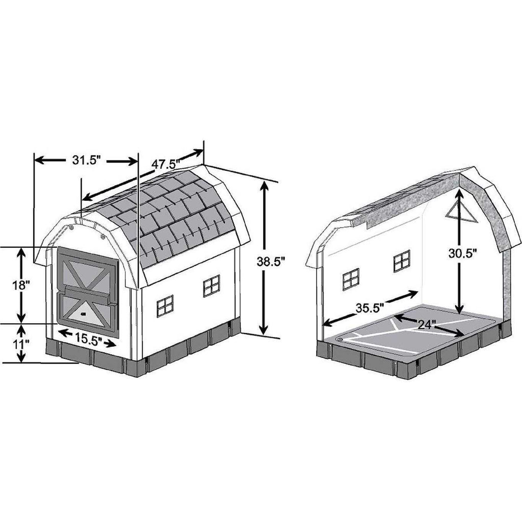 Insulated Dog House with Central Heater B302991