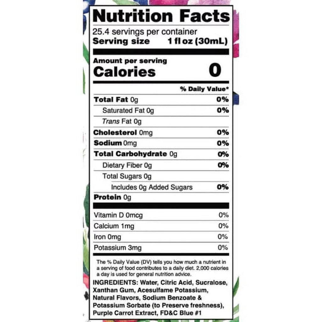 Sugar Free Flavor Infusion Syrup (750ml) Dragon Fruit Acai W346457
