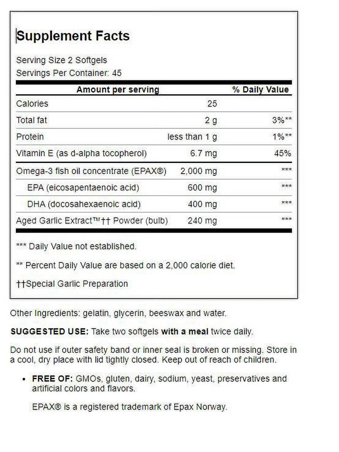 Aged Garlic Extract Softgels, 90 ea H2271