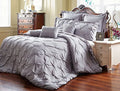 8 Piece Queen Grey Reversible Comforter Set B3957