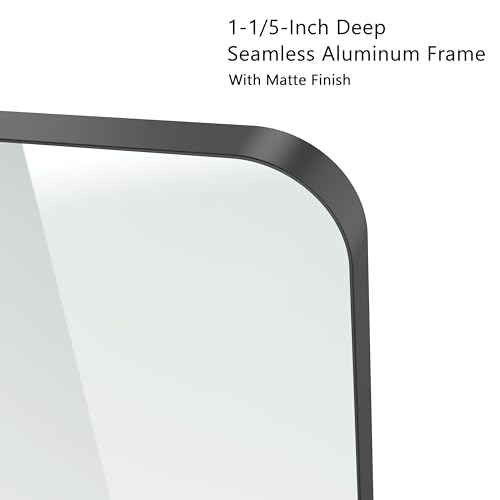 Gold 24 x 36 Inch Metal Framed Rounded Rectangle Vanity Mirror I295