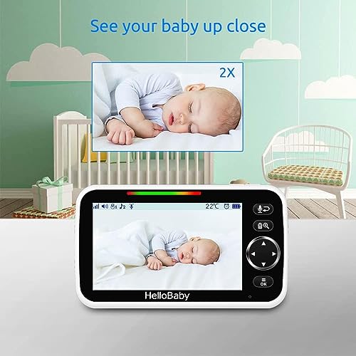 5'' Screen Video Baby Monitor with 30-Hour Battery and Night Vision I4163