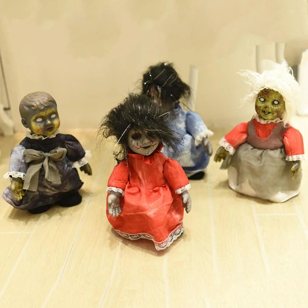 Scary Little Precious Doll with Sound Halloween Decoration X6541