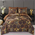 Geometric Black Queen Comforter Set 7 Pieces H169