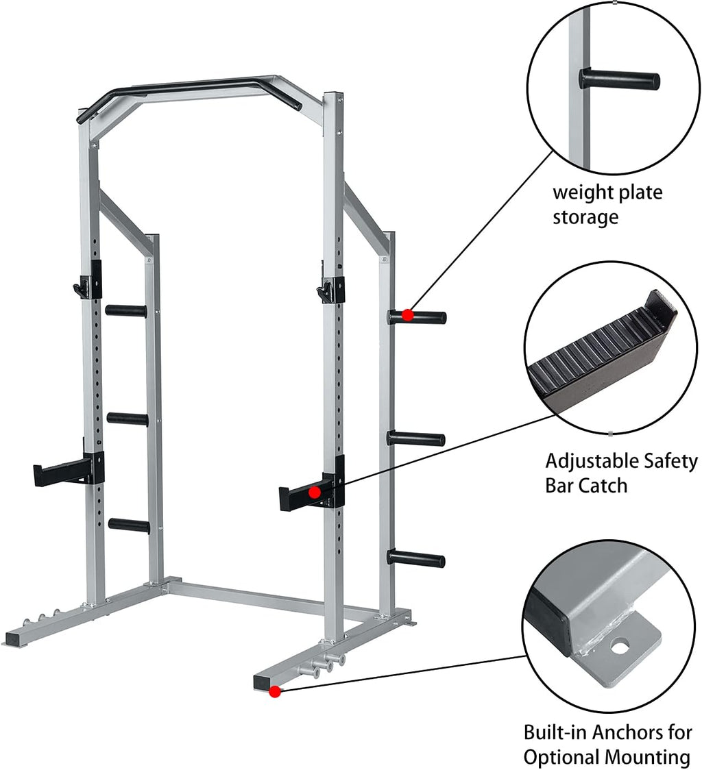 Power Rack Squat Stand Weight Rack with Pull Up Attachment U93240