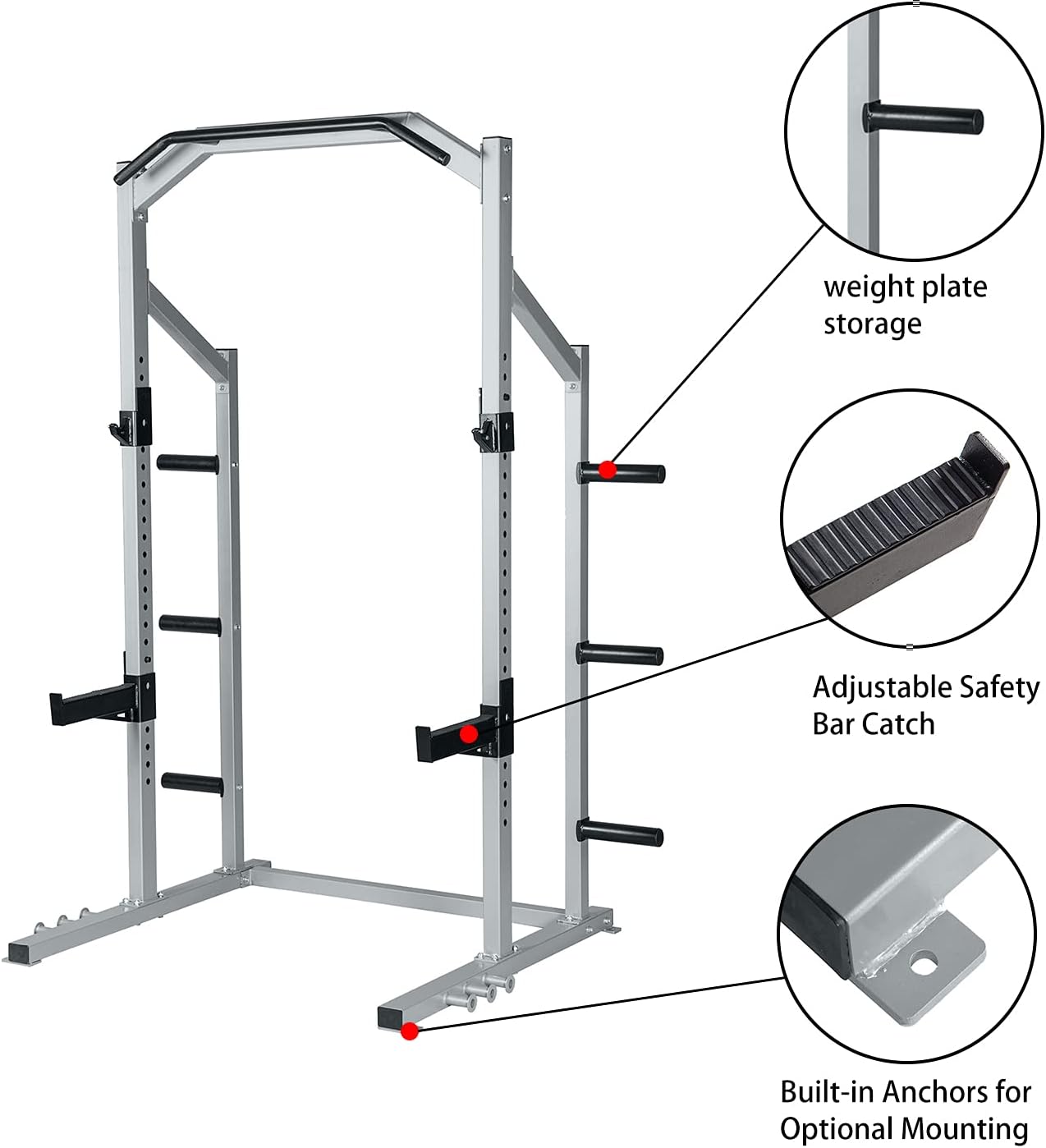 Power Rack Squat Stand Weight Rack with Pull Up Attachment U93240