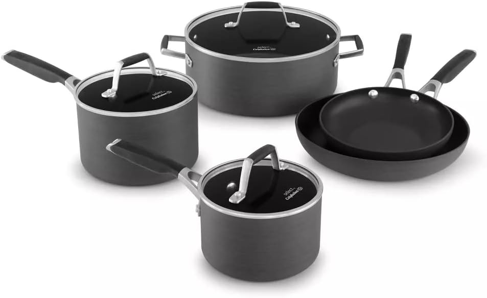 8pc Hard-Anodized Non-Stick Cookware Set U8553